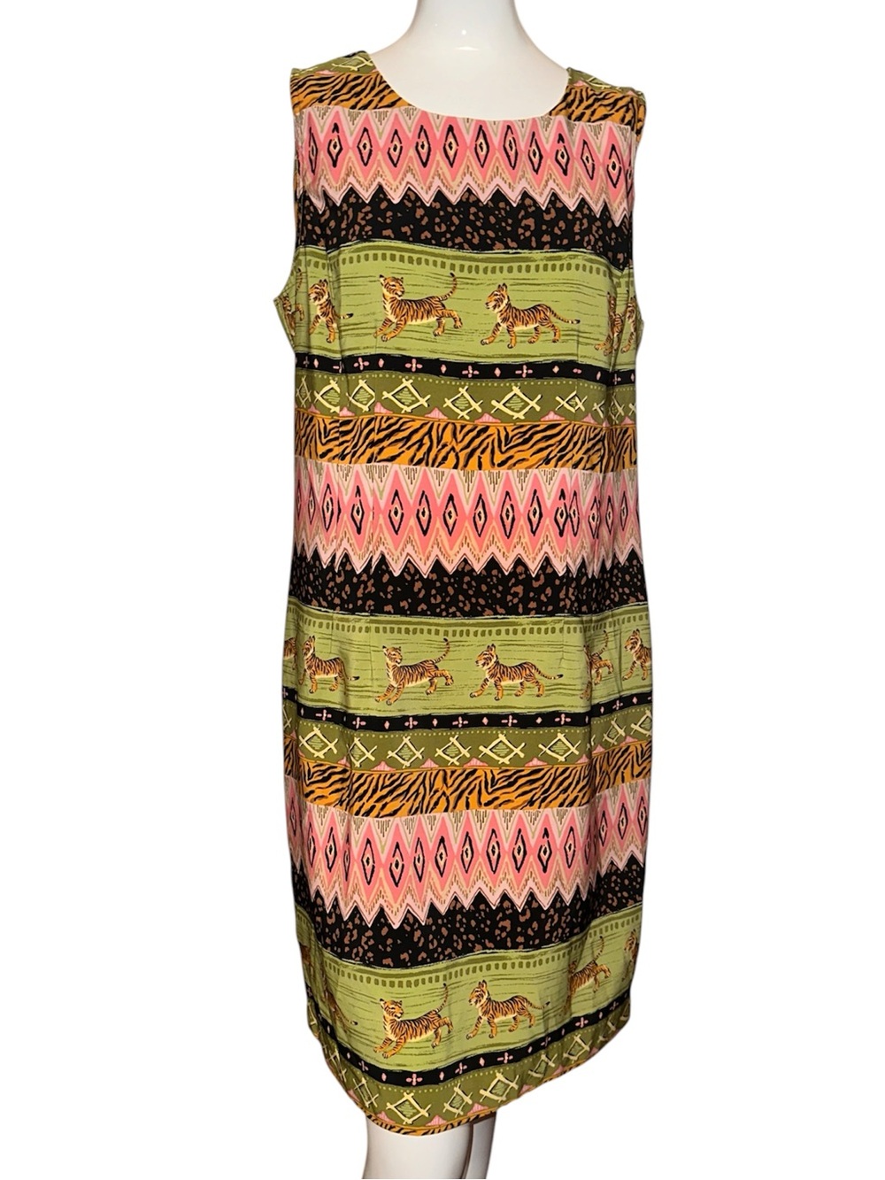 Vintage Safari Tiger Shift Dress